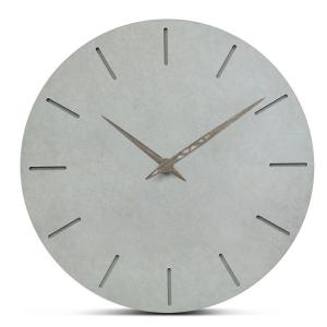 China Eco-Friendly Home Deocration Wall Clock Grey Mdf Silent Wall Clock factory