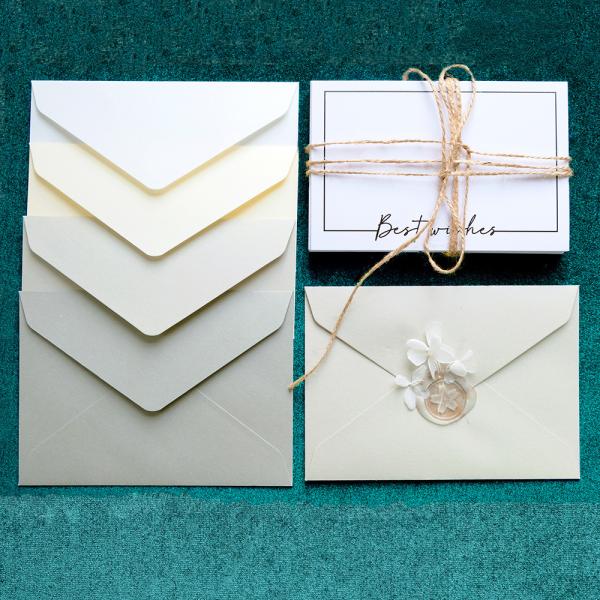 Pure Color Retro Simple Multi-Color Kraft Paper Greeting Card Invitation Envelope Storage Envelope