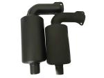 Single Cylinder Kubota Engine Parts RT120 silencer withe bend black