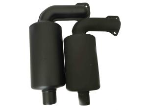 China Single Cylinder Kubota Engine Parts RT120 silencer withe bend black factory