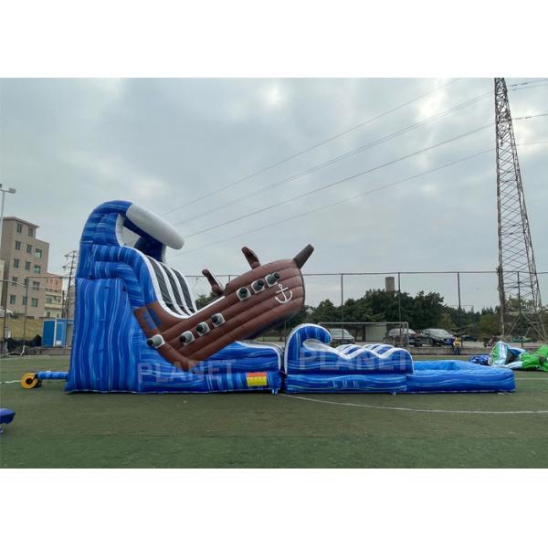 Commercial Pirate Ship Slides Inflatable Water Games With Pool