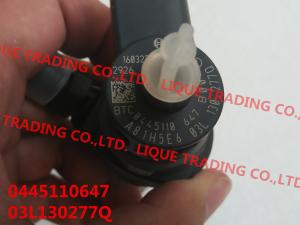 China BOSCH Genuine and New Common rail injector 0445110647 / 0 445 110 647 for VOLKSWAGEN 03L130277J, 03L130277Q factory