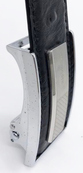 Zinc Alloy Buckle Auto Lock Leather Belts , Black Adjustable Mens Belt