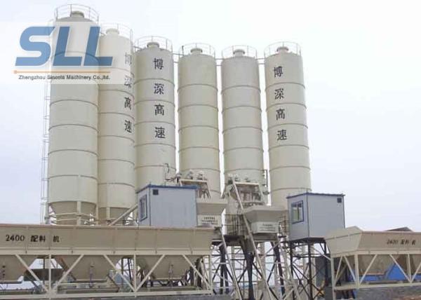 Large Capacity Ready Mix Concrete Batching Plant / Twin Shaft Mixer Batching