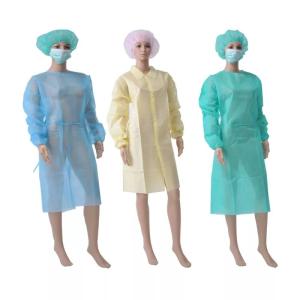 China Disposable Medical Isolation Coat With Knitted Cuff factory