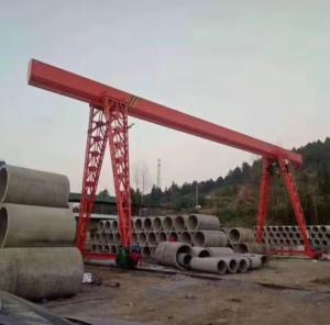 China 6 Ton Single Girder Gantry Crane With Electric Hoist For Precast Slab factory
