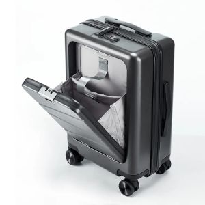 Abrasion-Resistant Multi-Functional Luggage with Soft Handle Combination Lock