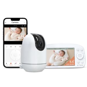 Tuya 4K Video Baby Monitor With App Home Security Motion Detection Night Vision Temperature Alarm