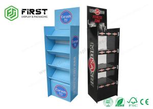 China Retail Folding Corrugated Cardboard Floor Displays Shelf Matte Lamination Customized Logo factory