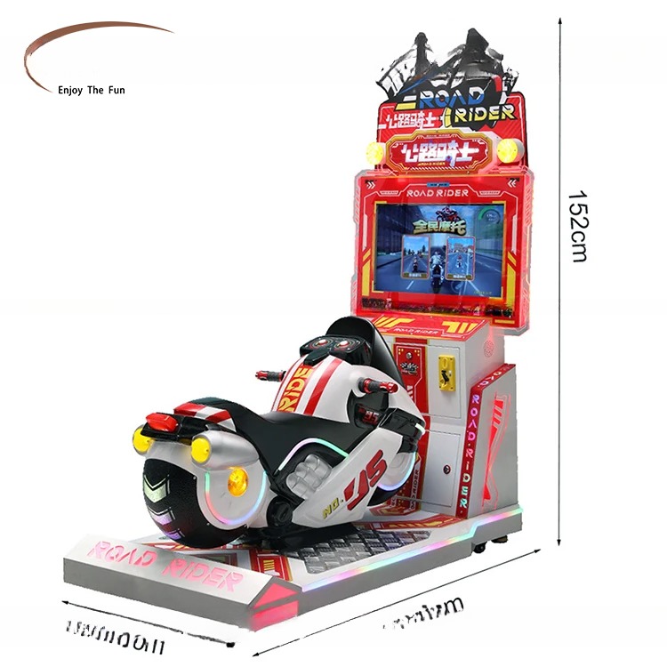 26'' LCD Screen Car Racing Game Machine Arcade Motorbike Simulator