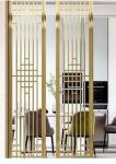 Hotel And Bar Decoration Stainless Steel Room Divider With Golden And Black