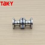 Customized Door Glass Shower Flush Round Door Knob Double Sided Bathroom Shower
