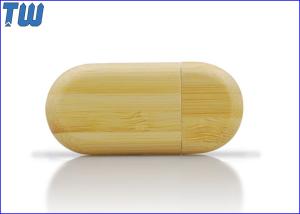 China Dog Tag Type USB Pen Drive Bamboo Material Large Printing Area factory