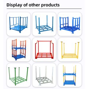 Warehouse Storage Pallet Stackable Metal Racks Heavy Duty Pallet Stacking Frames