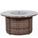 Garden 42'' Round Granite Propane Gas Fire Pit Burner For All - Season
