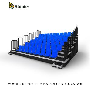 China Sports Events Metal Structural Retractable Bleacher Seating factory
