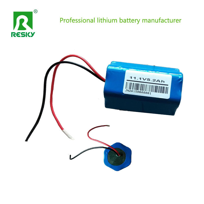 16W Li-ion Battery Pack 18650 7.4V 2s1p 2200mAh Rechargeable Lithium Batteries