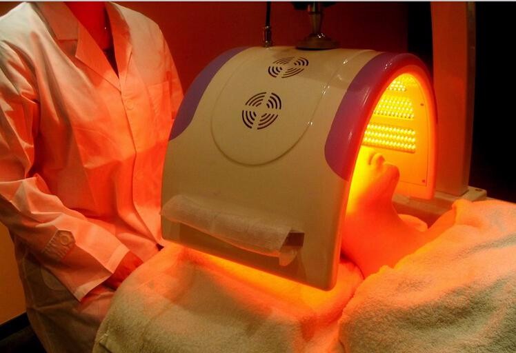 Salon Spa Use Led Red and Blue Light Therapy Heating Acne Infrared for Facial Treatment