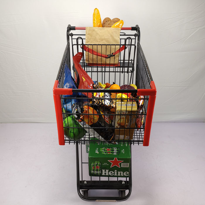 American Multifunctional Large Metal Trolley Warehouse Supermarket Store Shopping Cart