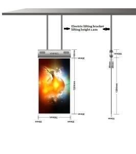 China 55'' Indoor Advertising Lcd Hanging Digital Signage Double Sided factory