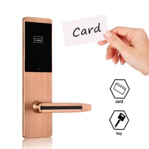 China 4 Colors Options Zinc Alloy Hotel Smart Door Locks with Swipe Card and Mechanical Key factory