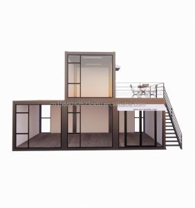 China Modern Design 40ft Luxury Prefabricated Container Homes with Aluminum Alloy Windows and Modern Living factory