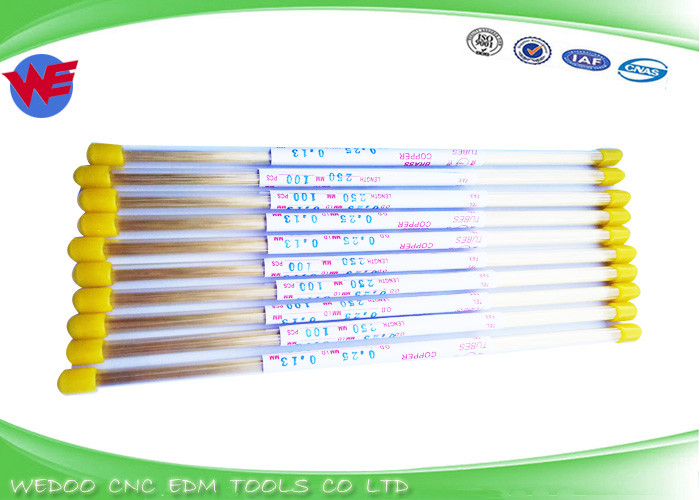 Single Hole Small Copper Tubing EDM Electrode Tube 0.2 X 200 mmL 0.1 x 150mmL