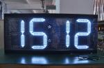 12 Inch Outdoor LED Time Temp Display Signs Auto Dimming Brightness