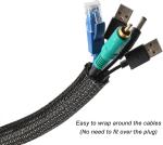 Semi Rigid flexible Self Wrapping Split Braided Sleeving Abrasion Resistance