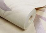 Asian Style Embossed White Wallpaper , Waterproof Leaf Pattern Wallpaper