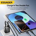 ESSAGER ES-CD45 Series 2 Ports 33W USB-A Wall Charger USB C Fast Charger