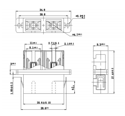 SC Duplex Adapter SM/MM Low IL