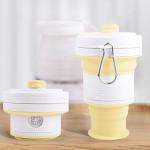 550ml 18oz Collapsible Silicone Coffee Cup Silicone Household Products White