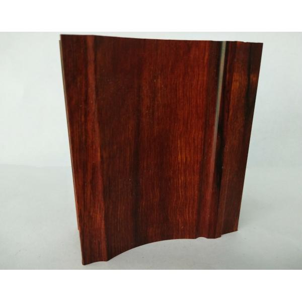 Rectangle Wood Finish Aluminium Profiles / 6063 6063A Aluminum Door Frame Profile