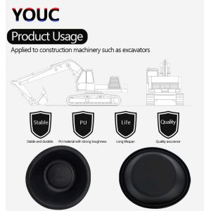 Rock Hammer Hydraulic Breaker Diaphragm Black Membrane Rubber Fabric Diaphragm