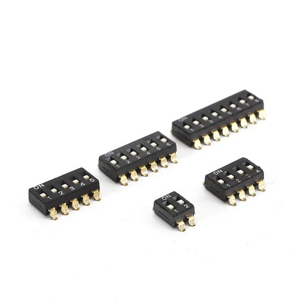 SPST 2.54mm SMD Dip Switch Waterproof Electronic PIANO Type