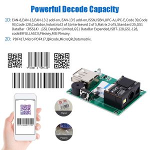 CMOS Mini Barcode Reader Module 2D Embedded Qr Code Scanner