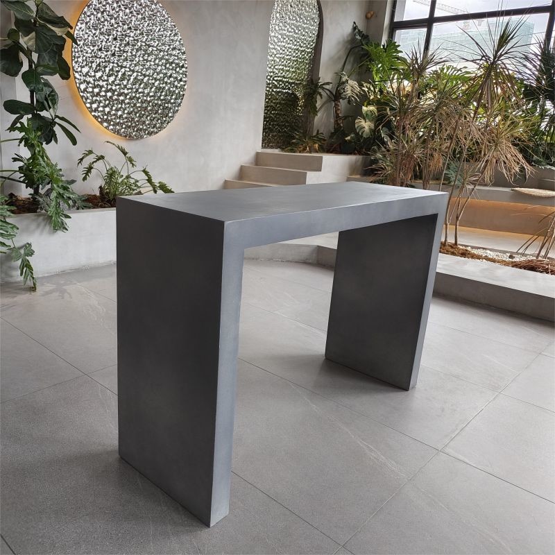 Outdoor GRC Concrete Table Chair Bench Irregular Shape Garden Furniture Set