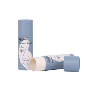 China Biodegradable Kraft Push Up Paper Tube Cylinder Cardboard Lip Balm Gloss Container factory