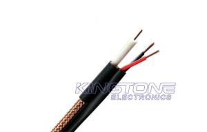 China 18 AWG BC 95% BC Braid RG6/U CCTV Coaxial Cable , CMR Siamese for Ethernet factory
