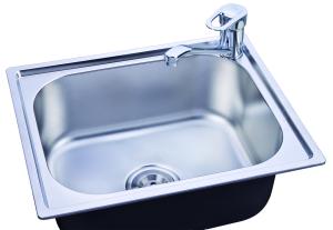 China Stainless Steel Kitchen Sink Single Bowl Kitchen Sink Press Kitchen Sink With Faucet factory