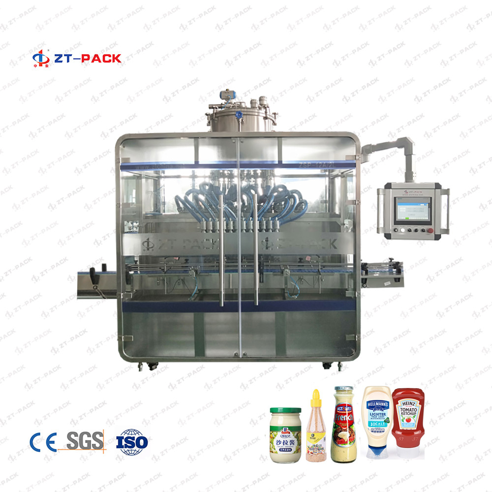 China Mayonnaise Automatic Sauce Filling Machine 200ml 100ml 8 Head factory