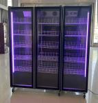 Air Cooled Glass Door Vertical Upright Drink Beer Wine Refrigerator Cabinet