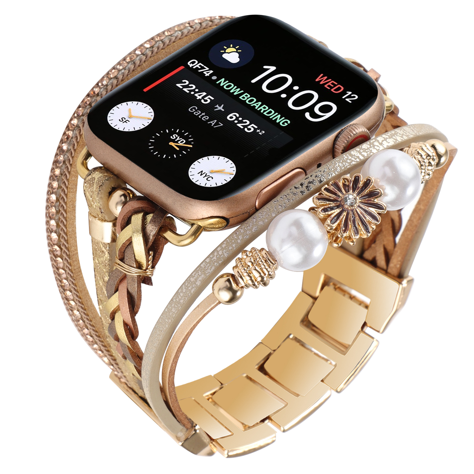 DHL.UPS.FEDEX.EMS Trendy Zou Chrysanthemum Decorative Smart Watch Band