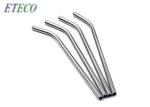 Bent Colorful Reusable Straws For Bubble Tea , Ice Tea Safe Metal Straws