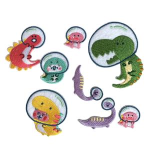 China Heat Cut Cartoon Embroidered Logo Iron On Patches For Clothes factory
