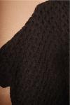 100% Acrylic Ladies Short Sleeve Cardigan Black Loose Summer Cardigans For Women