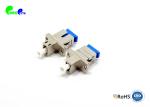 Fiber Optic Adapter LC Female To SC Female Simplex Split With Flange Blue Cap