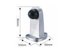 65x53x90mm Floor Mounted Door Stop Angled Adjustable Extra Strong