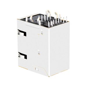 HY981160C 10/100 Base - T Ethernet RJ45 Connector With Dual USB LPJU4111AONL